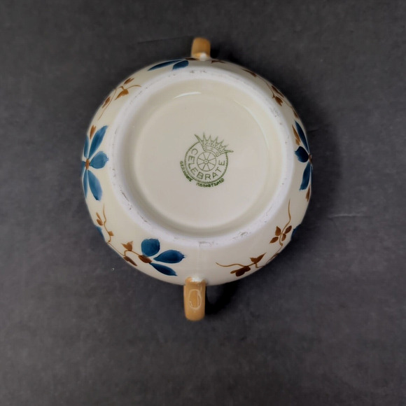 VTG Celebrate German Lusterware Cream And Sugar Peach/Blue Porcelain Germany - Picture 15 of 16